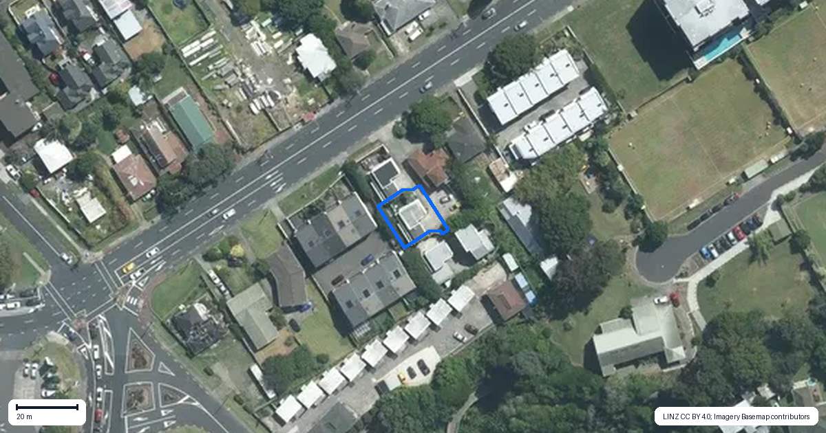 Property context map for 96B Anzac Street, Takapuna, Auckland