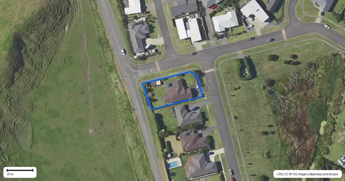 Property context map for 1 Hamilton Drive, Wainui, Gisborne