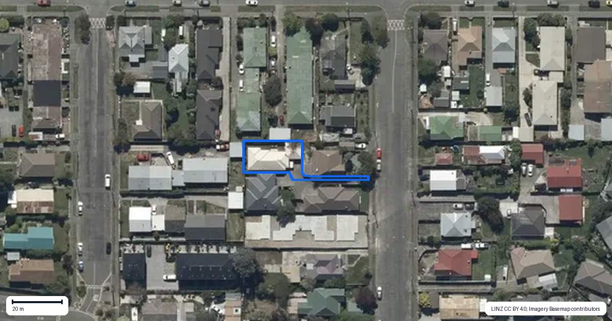 Property context map for 21C Havelock Street, Phillipstown, Christchurch