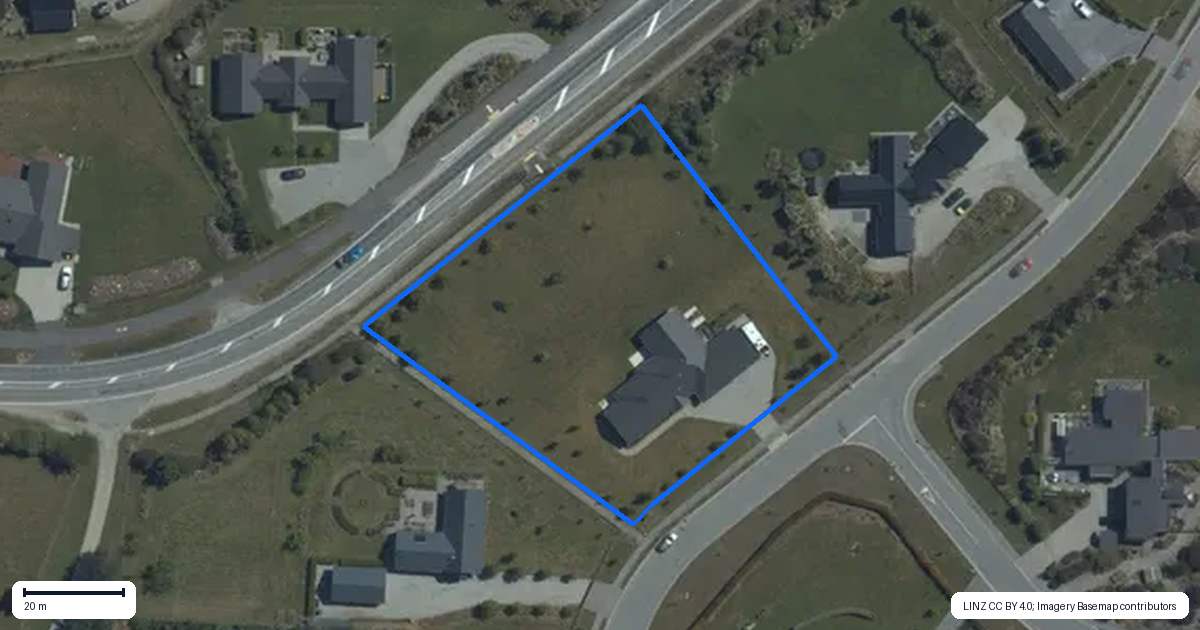 Property context map for 8 Hidden Hills Drive, Wanaka