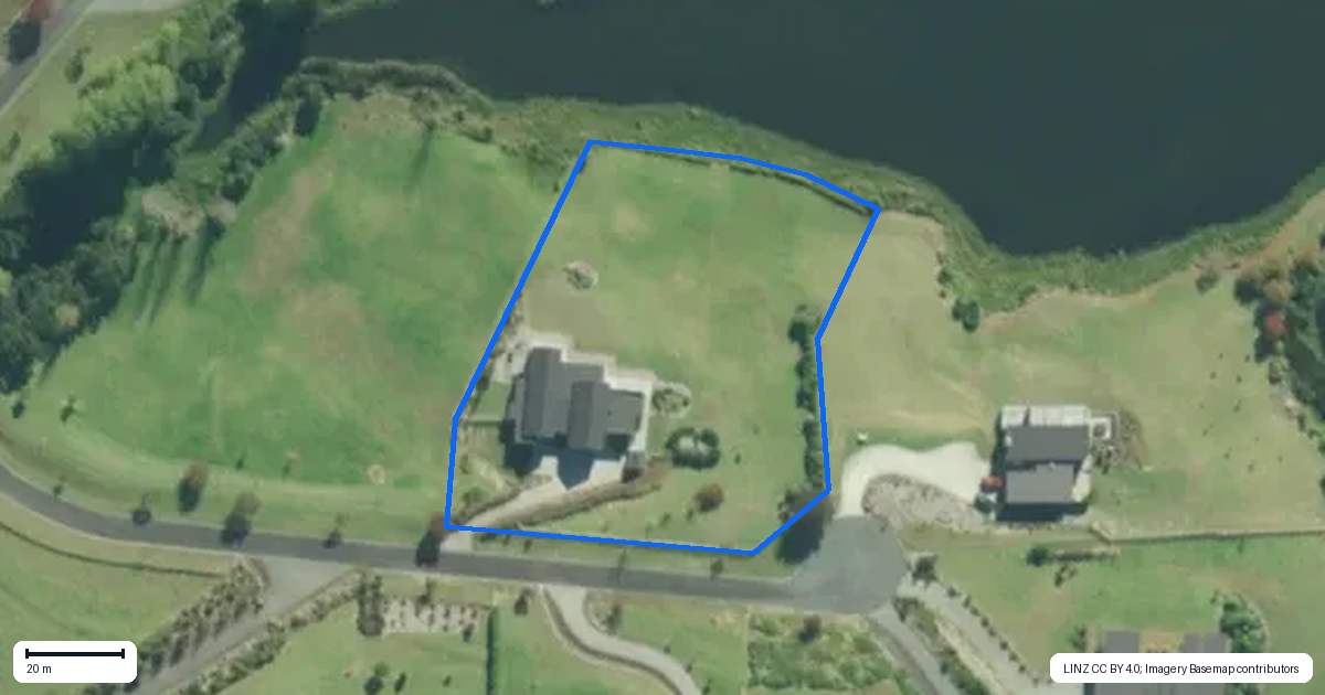 Property context map for 61 Lakeview Lane, Mangawhai