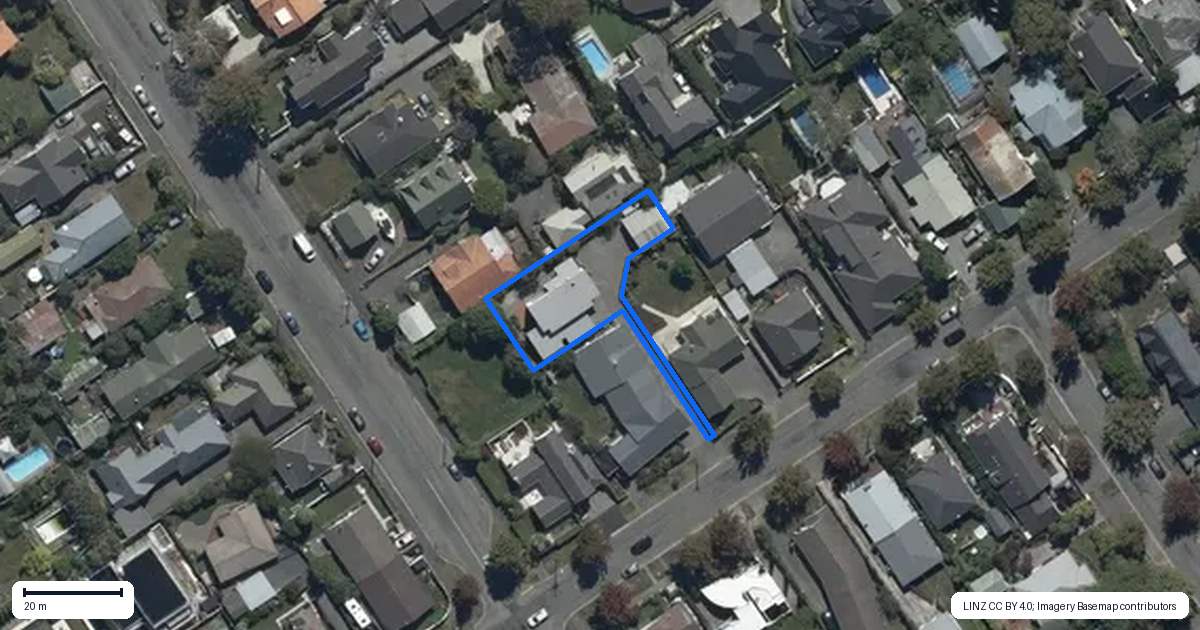 Property context map for 15A Tomes Road, St Albans, Christchurch