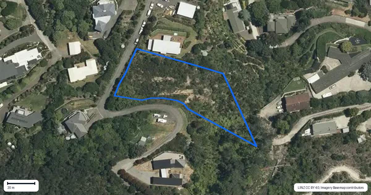 Property context map for 15C Christine Terrace, Hahei, Whitianga