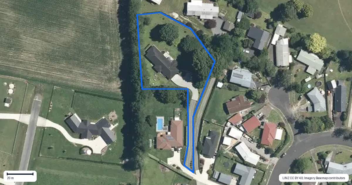 Property context map for 29 Sheffield Street, Matamata