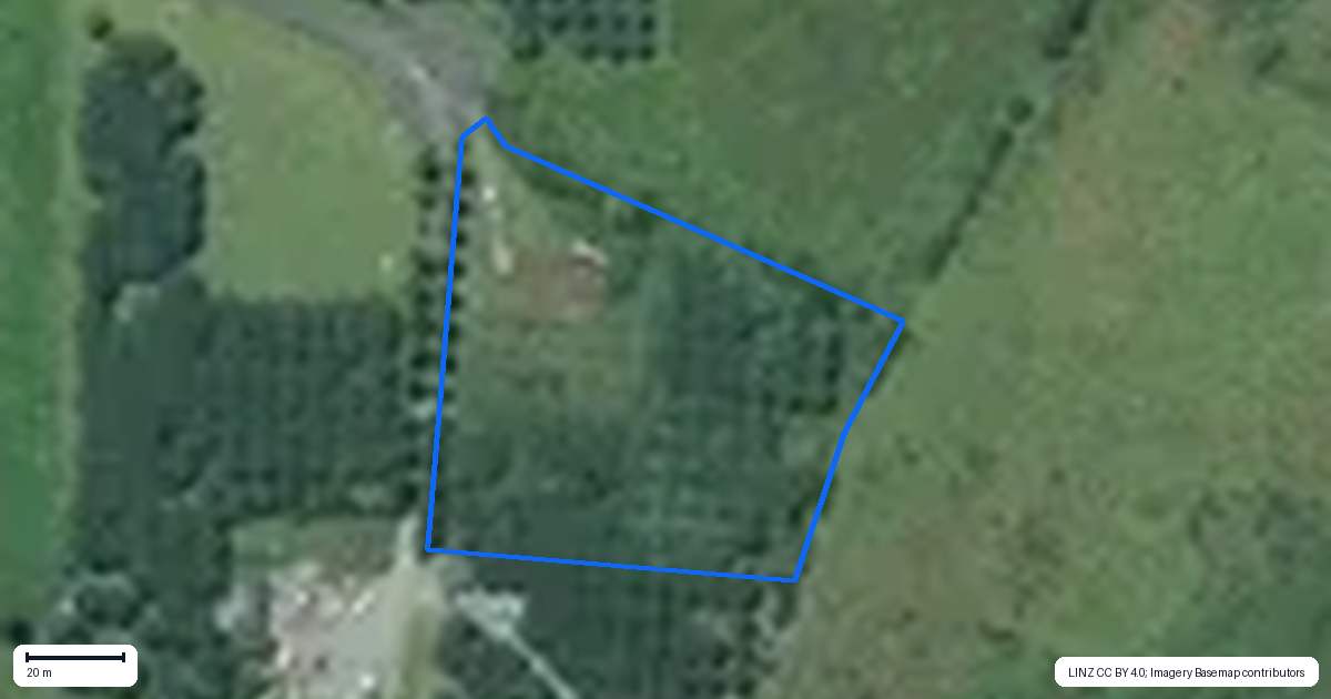 Property context map for 16 Parkland Drive, Pakaraka, Moerewa