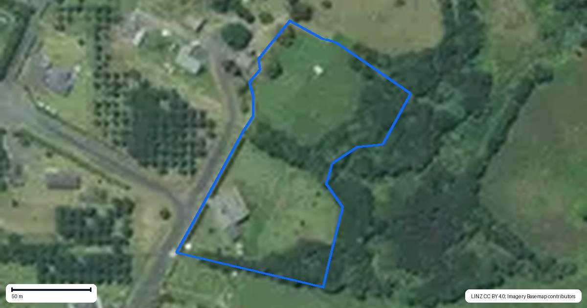 Property context map for 8 Meadow Lane, Pakaraka, Moerewa