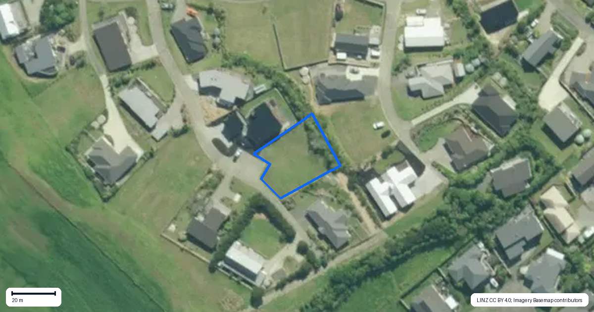 Property context map for 5 Daphne Place, Mangawhai
