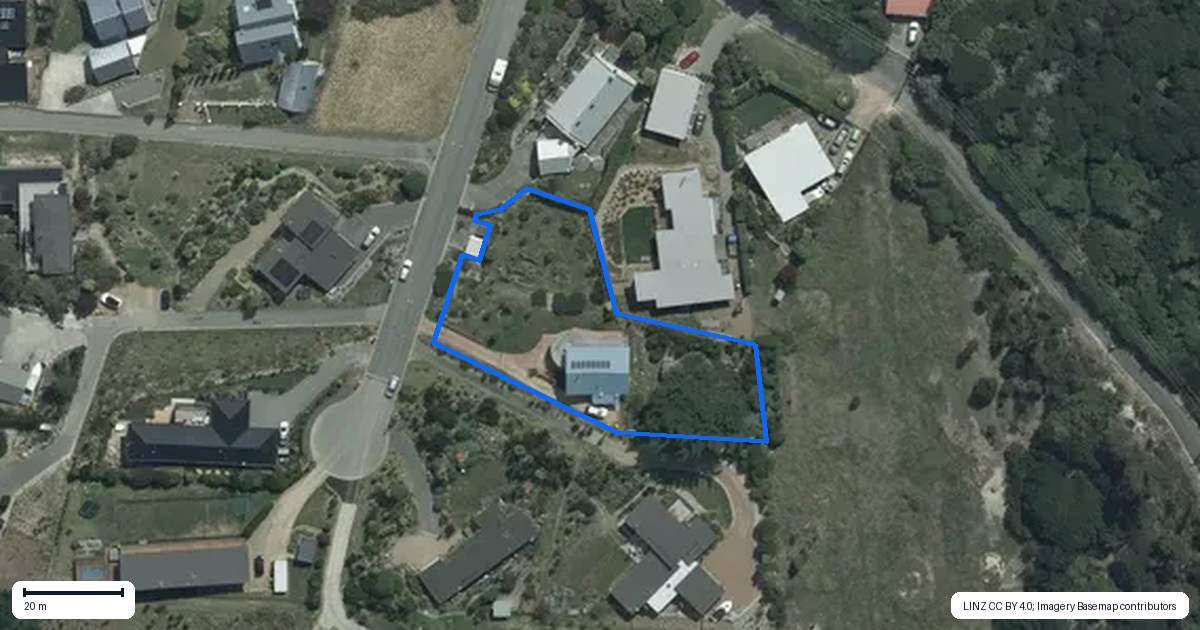 Property context map for 3 Doris Faigan Lane, Charteris Bay, Governors Bay