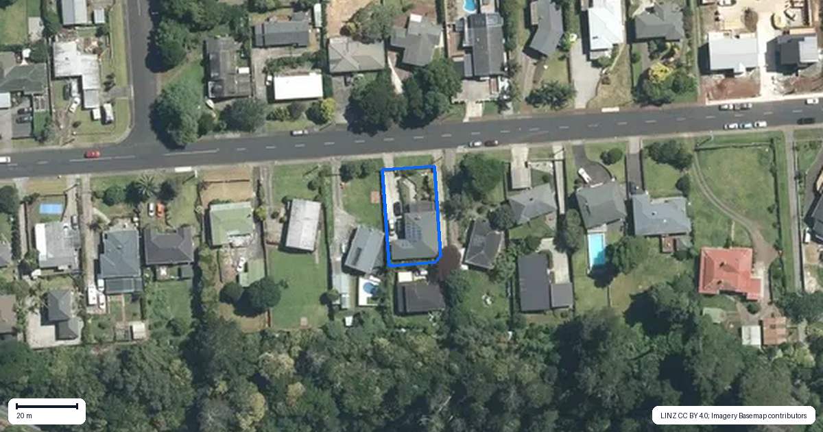 Property context map for 17 Red Hill Road, Red Hill, Papakura