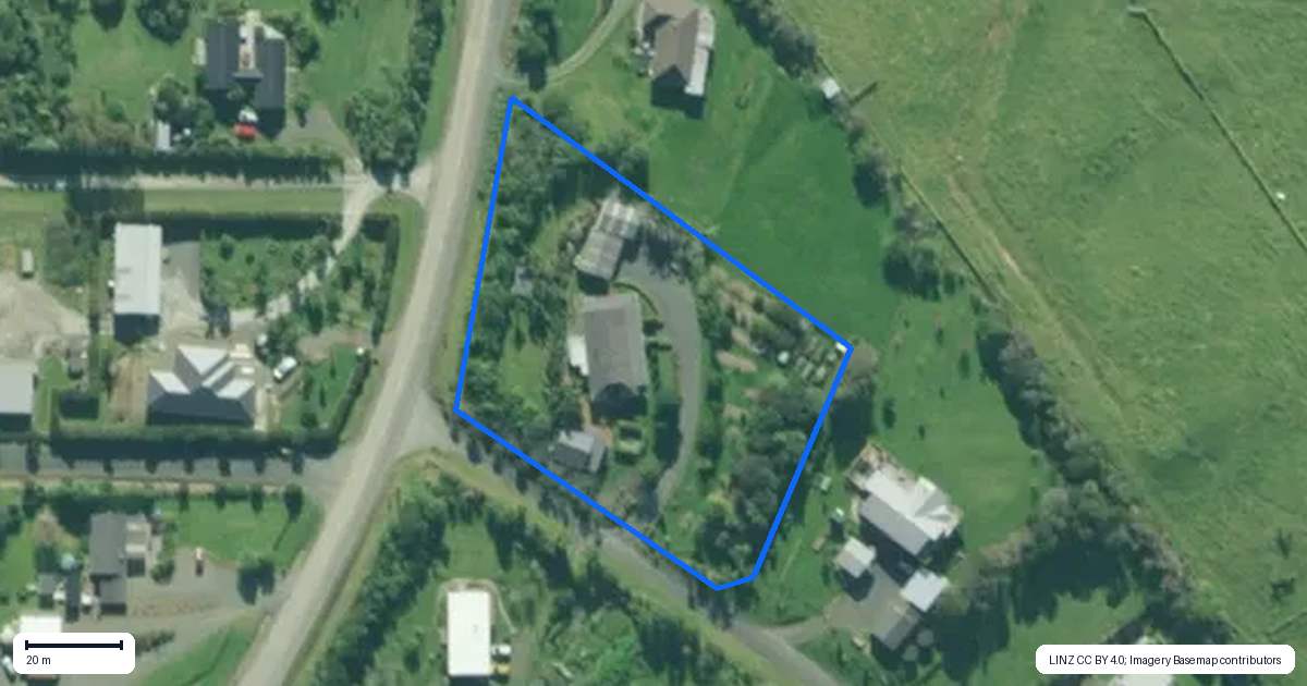 Property context map for 71 Devich Road, Mangawhai