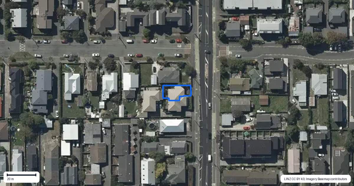 Property context map for 61A Antigua Street, Addington, Christchurch