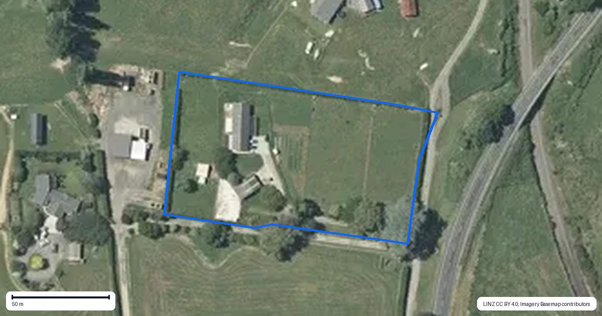 Property context map for 37 State Highway 27, Tirau