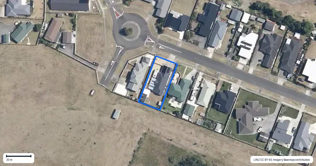 Property context map for 7 Sandown Avenue, Himatangi Beach
