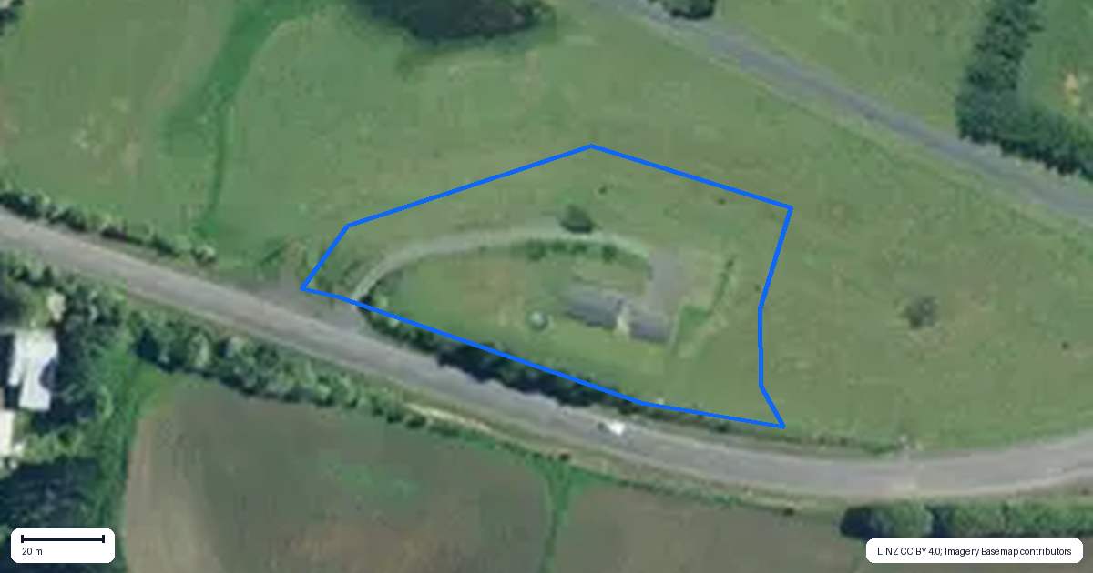 Property context map for 598 Rotowaro Road, Huntly
