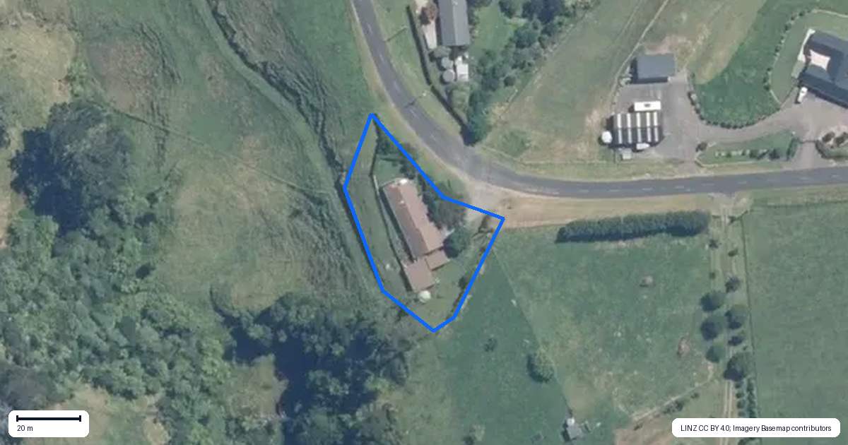 Property context map for 112 Warner Road, Oropi