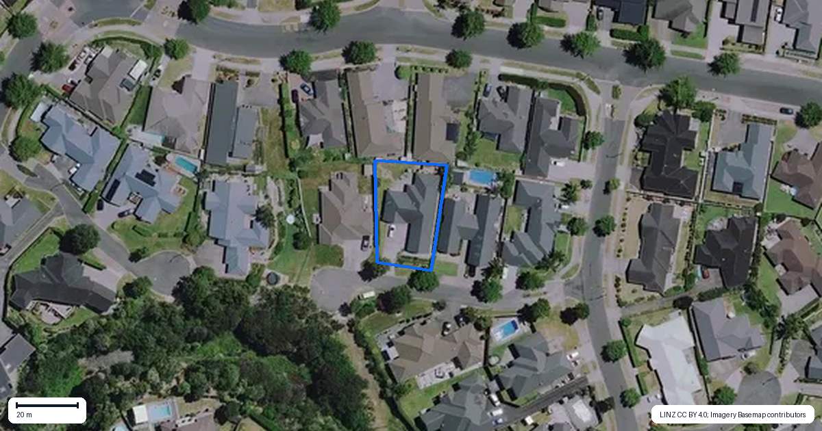 Property context map for 6 Delia Court, Flagstaff, Hamilton