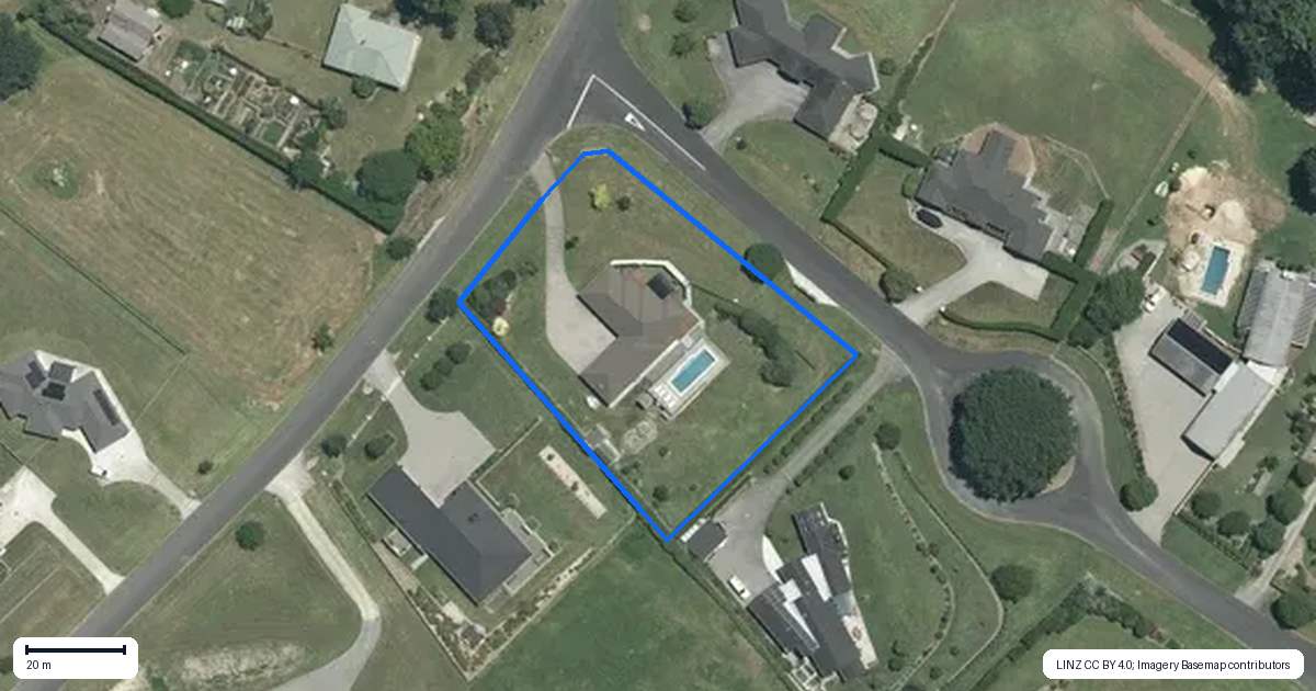 Property context map for 23 Sunridge Park Road, Morrinsville