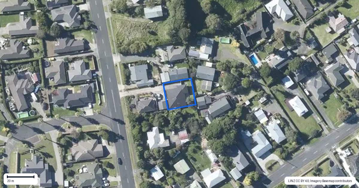 Property context map for 50A George Street, Waiuku