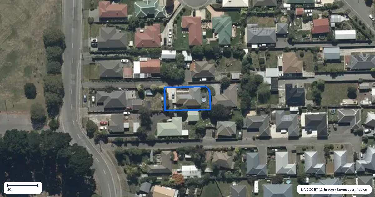 Property context map for 182 McGregors Road, Linwood, Christchurch