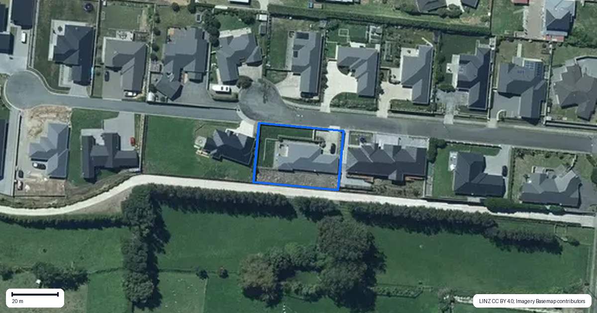 Property context map for 7 Nikau Place, Hawera