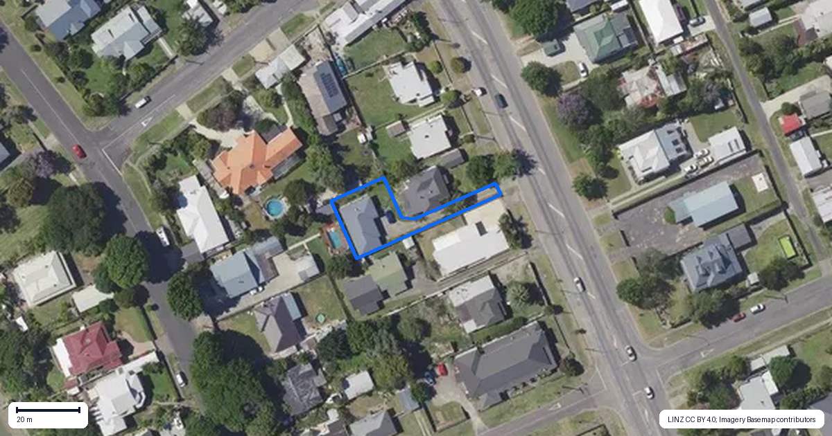 Property context map for 72A Ormond Road, Whataupoko, Gisborne