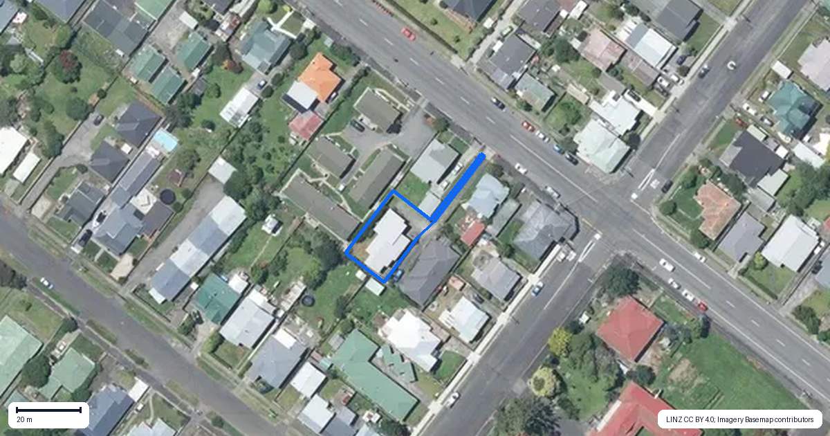 Property context map for 111A Bell Street, Whanganui