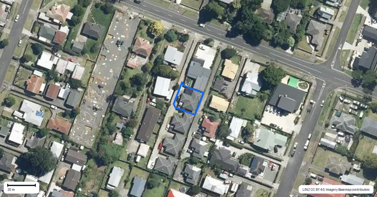 Property context map for 22A Vine Street, Mangere East, Auckland