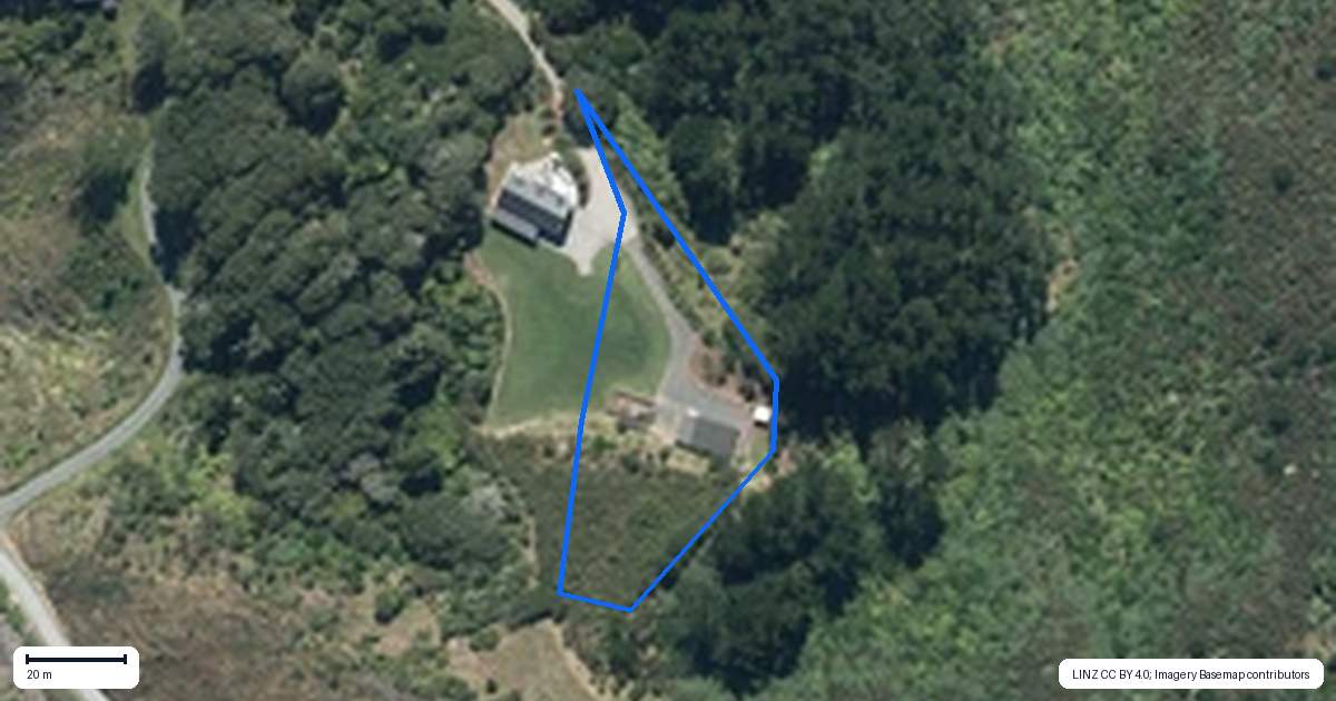 Property context map for 350 Kimptons Road, Clevedon