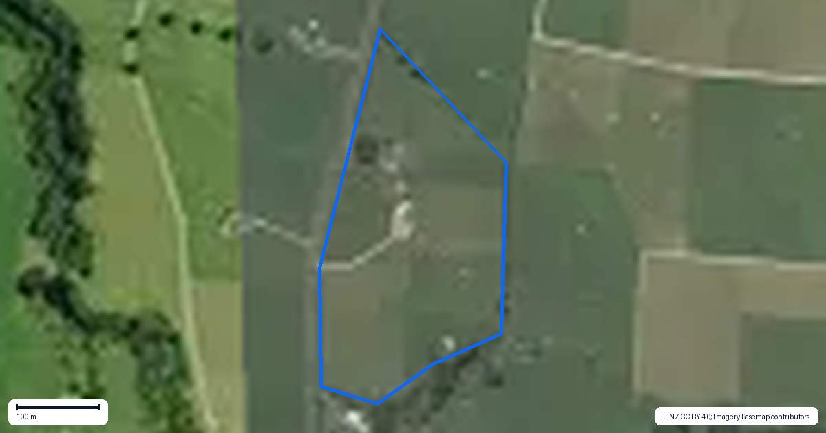 Property context map for 247 Old School Road, Ngahinapouri, Ohaupo