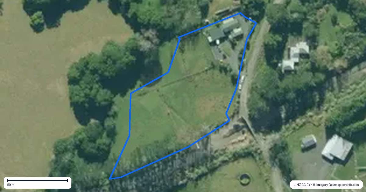 Property context map for 20 McAlister Road, Mangapai, Whangarei