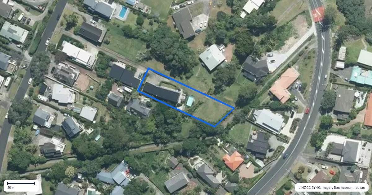 Property context map for 91B Hebron Road, Waiake, Auckland