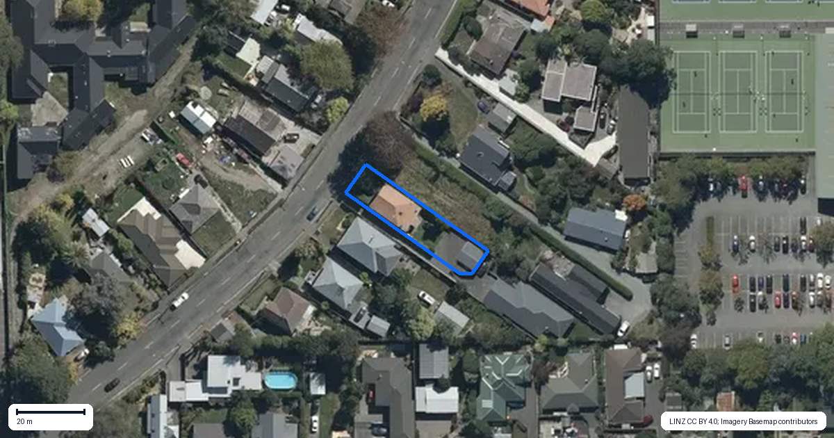 Property context map for 30 Patten Street, Avonside, Christchurch