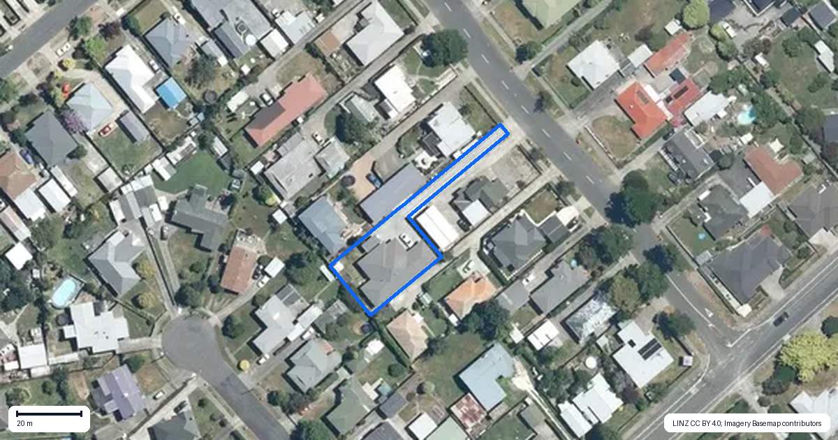 Property context map for 1109A Outram Road, Akina, Hastings
