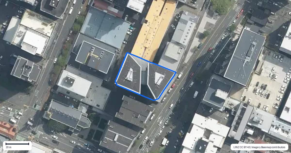 Property context map for W604/160 Victoria Street, Te Aro, Wellington
