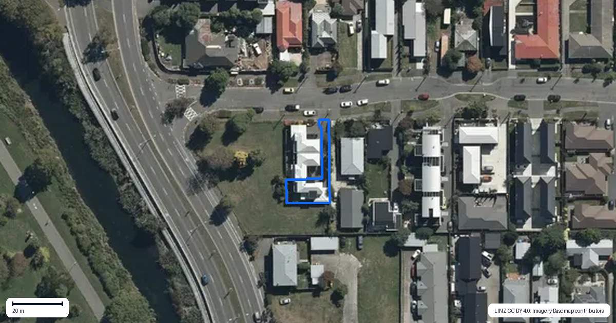 Property context map for 12 Heywood Terrace, Richmond, Christchurch