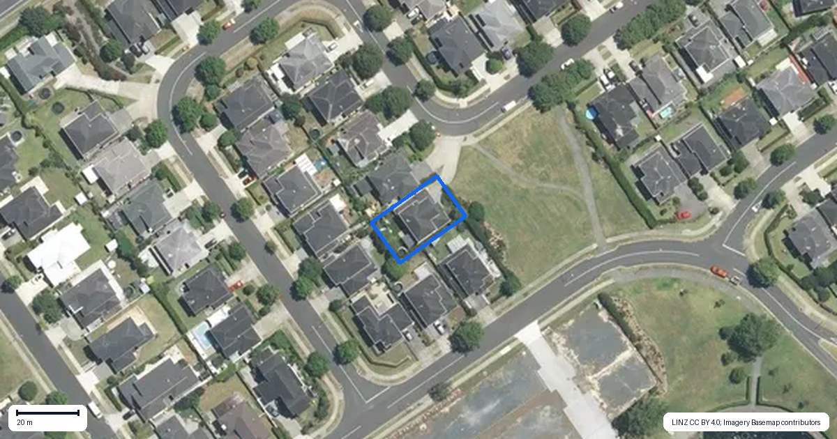Property context map for 16 Springcrest Drive, Karaka, Papakura