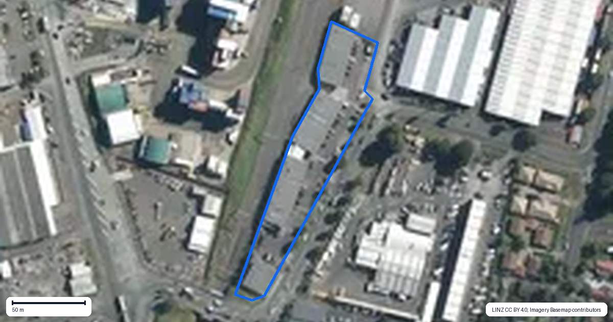 Property context map for 71 Jellicoe Road, Panmure, Auckland