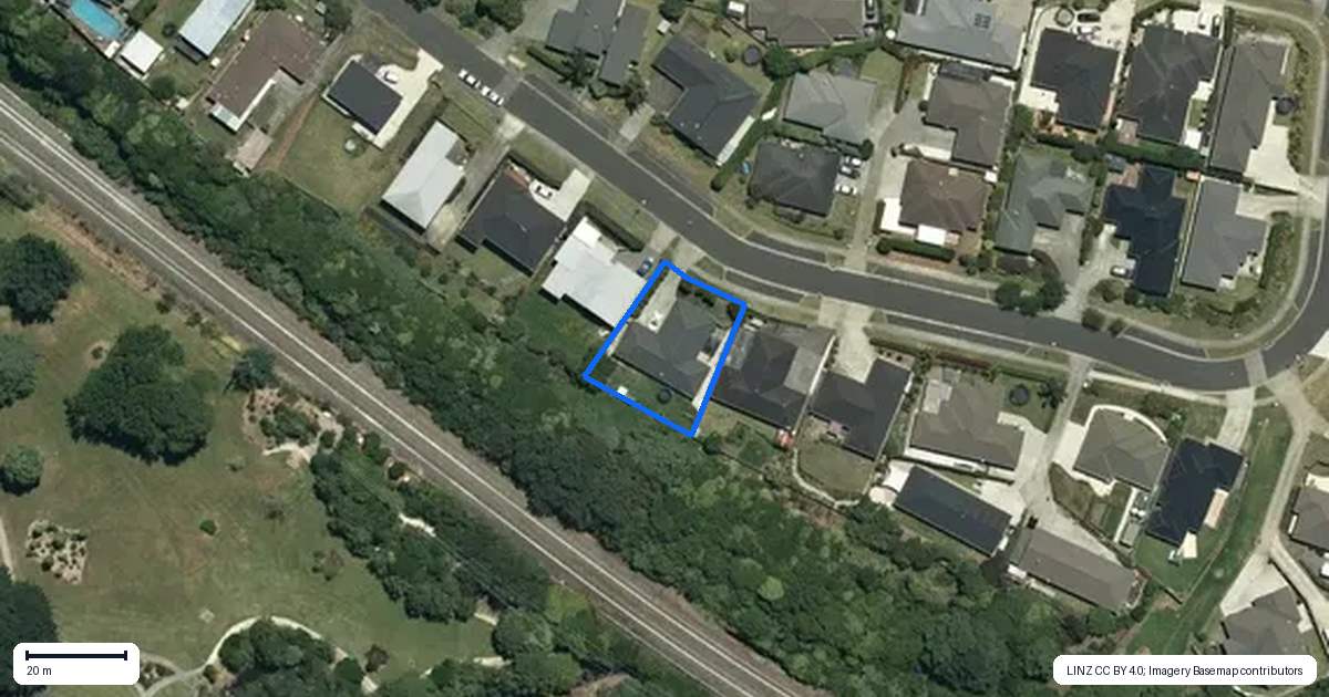 Property context map for 16 Moira Drive, Tuakau