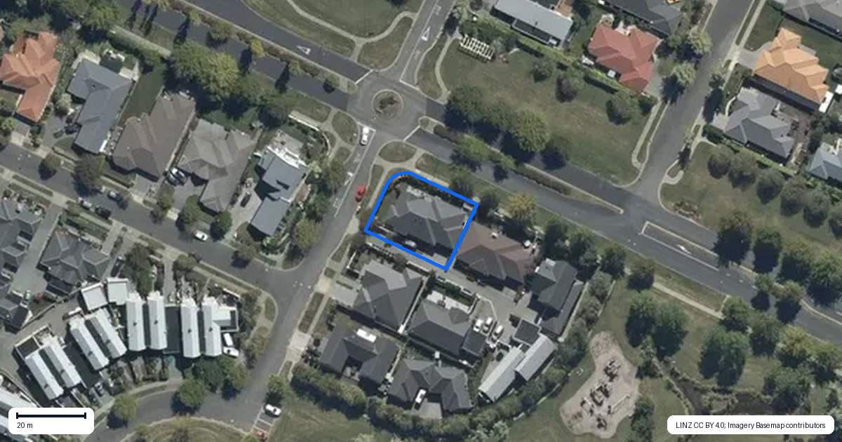 Property context map for 1 Waterford Avenue, Northwood, Christchurch