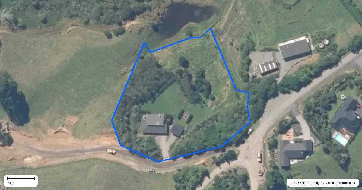 Property context map for 42A Tye Road, Tahawai