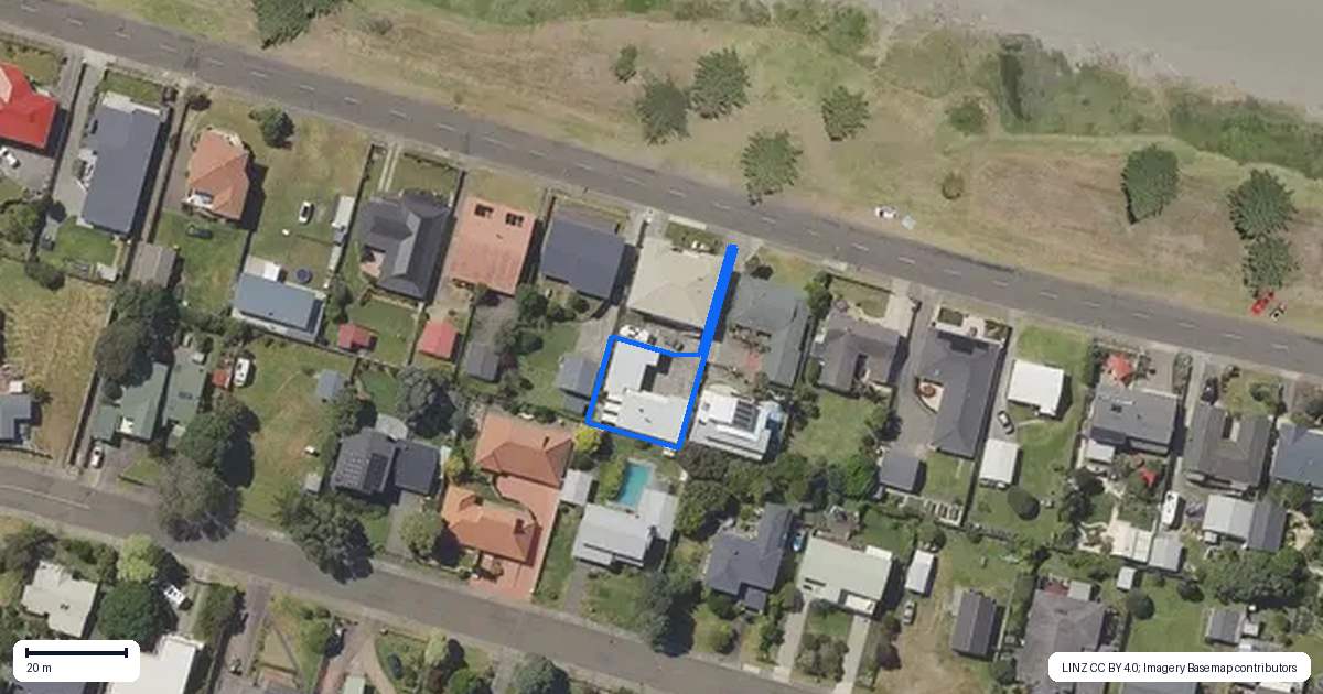 Property context map for 170A Ocean Road, Ohope