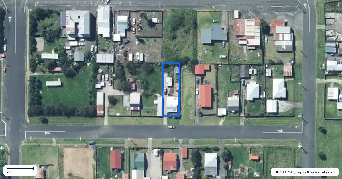 Property context map for 12 Norfolk Street, Patea