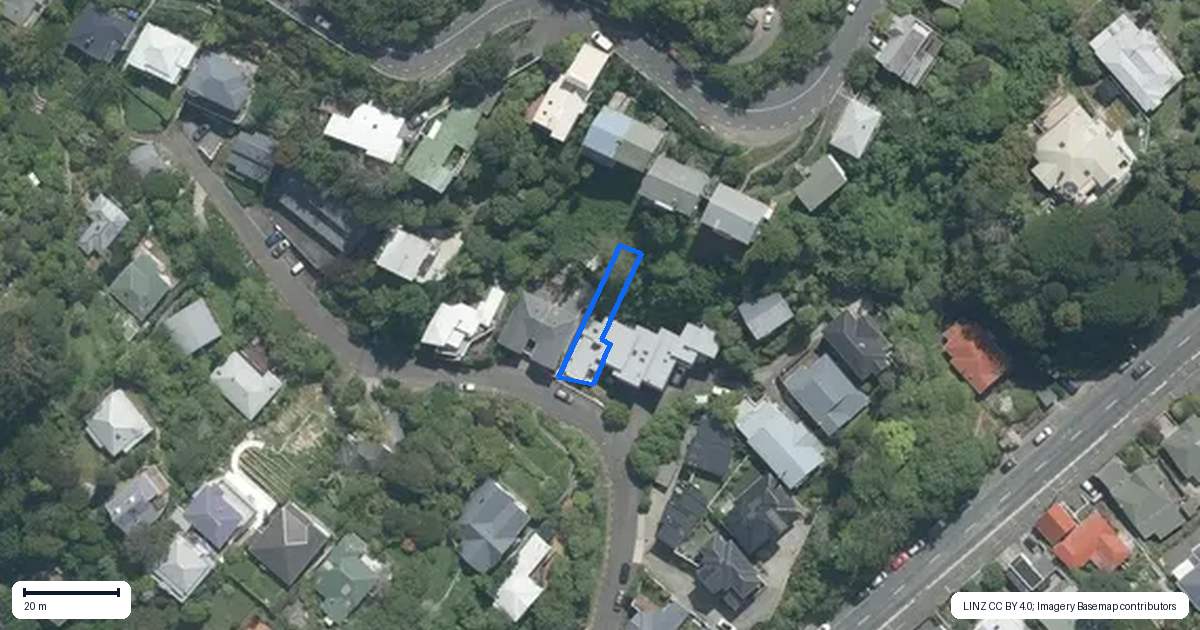 Property context map for 14A Crieff Street, Northland, Wellington