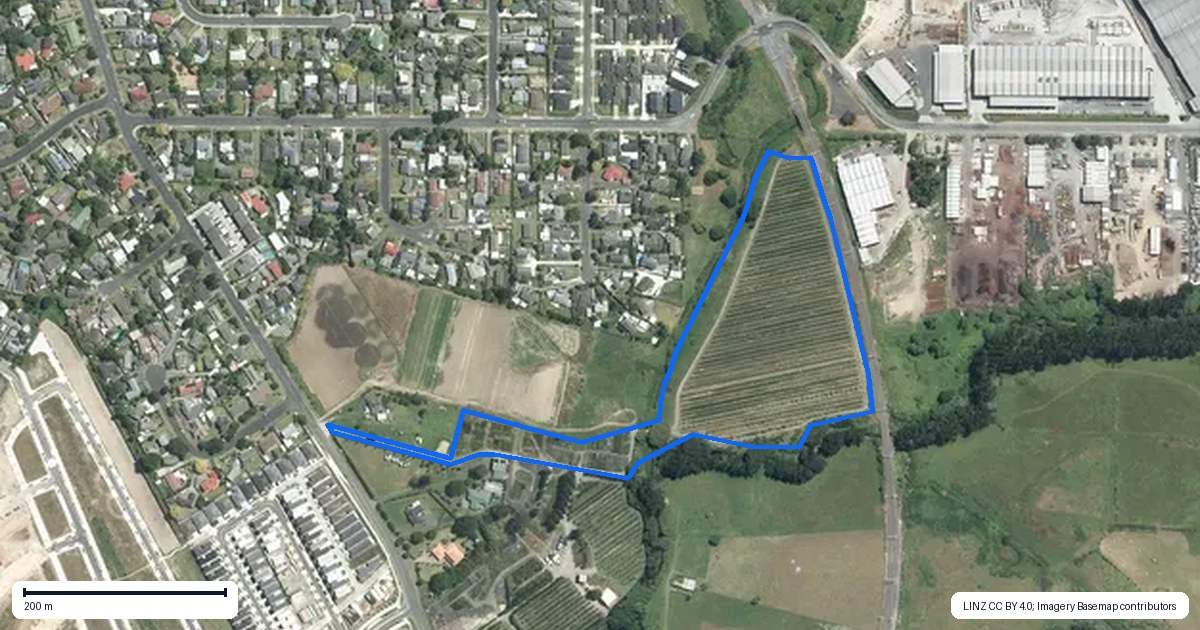 Property context map for 110 Opaheke Road, Opaheke, Papakura