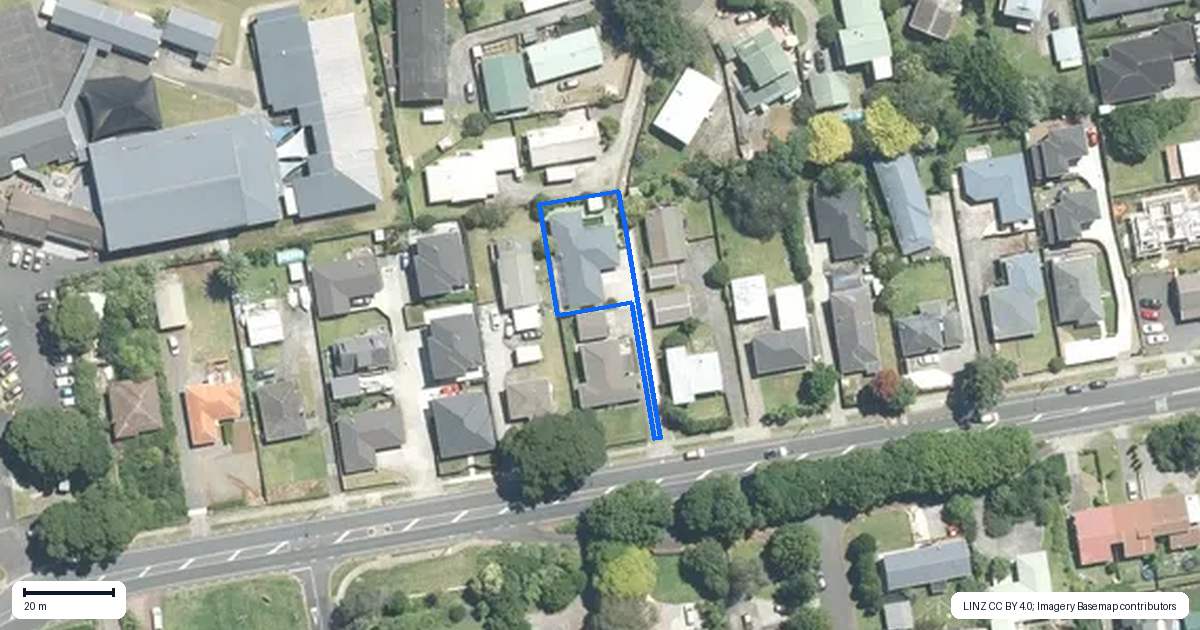 Property context map for 62A East Street, Pukekohe