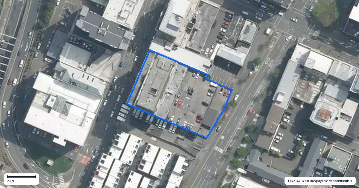 Property context map for 237 Willis Street, Te Aro, Wellington