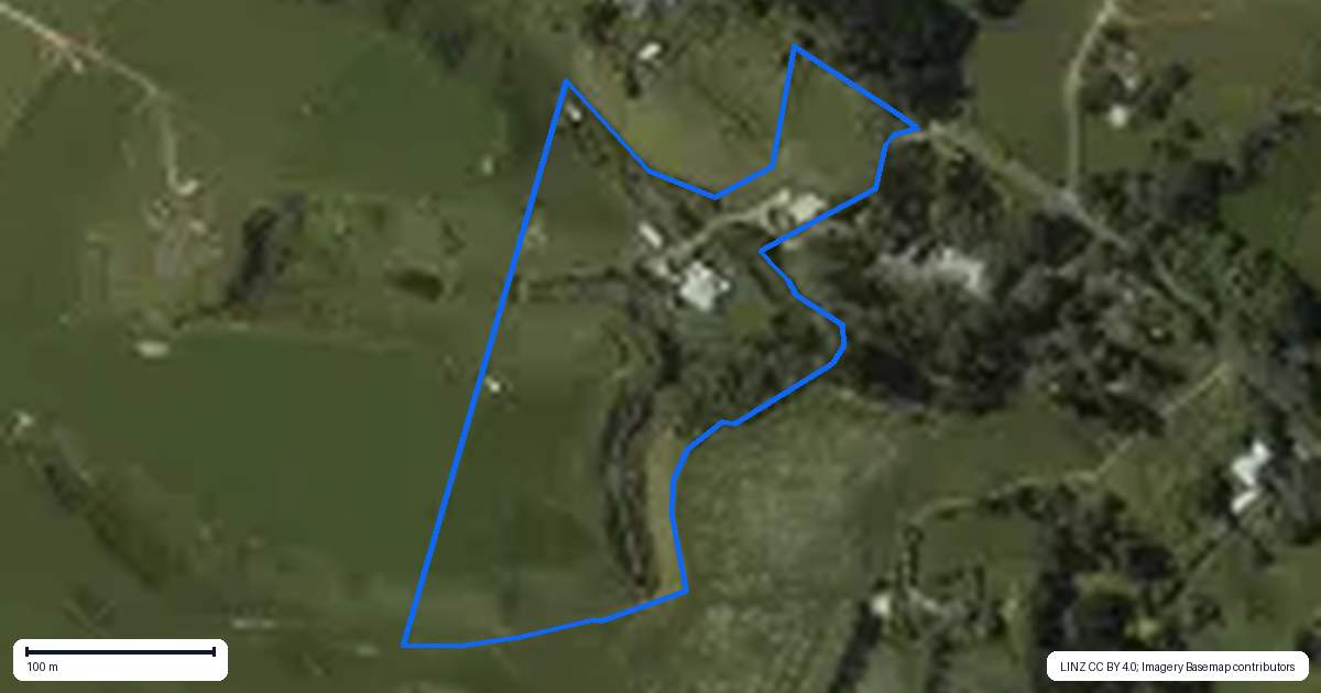 Property context map for 214 Heatherlea East Road, Levin