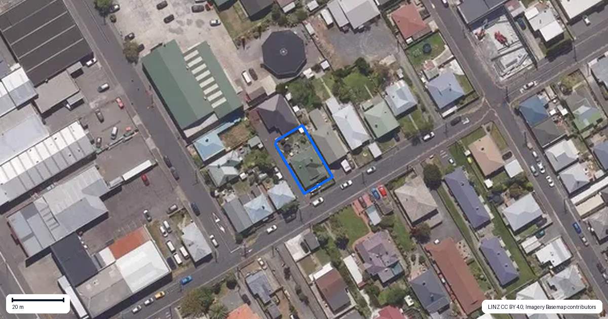 Property context map for 52 Melbourne Street, South Dunedin, Dunedin