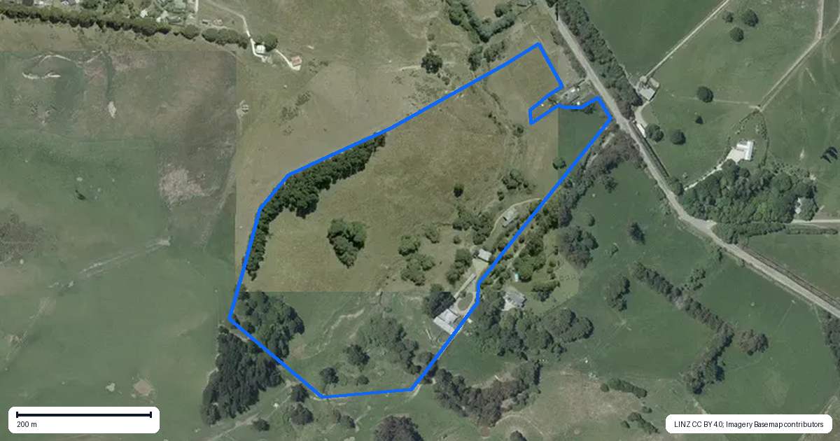 Property context map for 2/40 Motunau Beach Road, Greta Valley