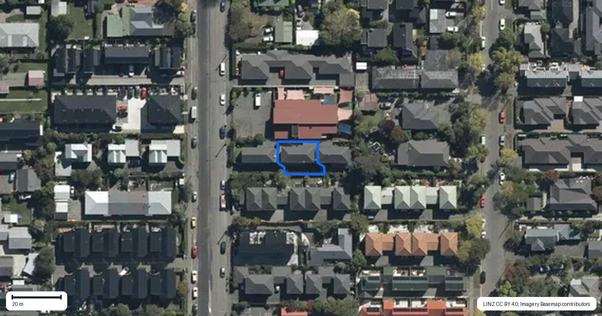 Property context map for 392A Manchester Street, St Albans, Christchurch